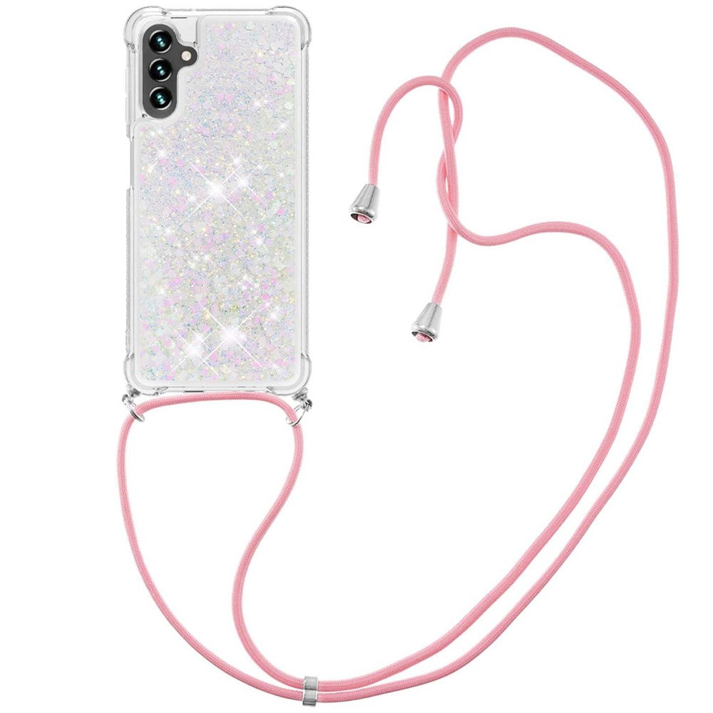 Til Samsung Galaxy A54 5G TPU Cover Quicksand Design Telefoncover med Nøglesnor