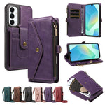Samsung Galaxy A16 4G / Galaxy M16 5G / Galaxy F16 5G / Galaxy A16 5G-magnetisk etui med aftagelig RFID-blokerende pung, PU-læder + mat TPU-mobilcover med remme