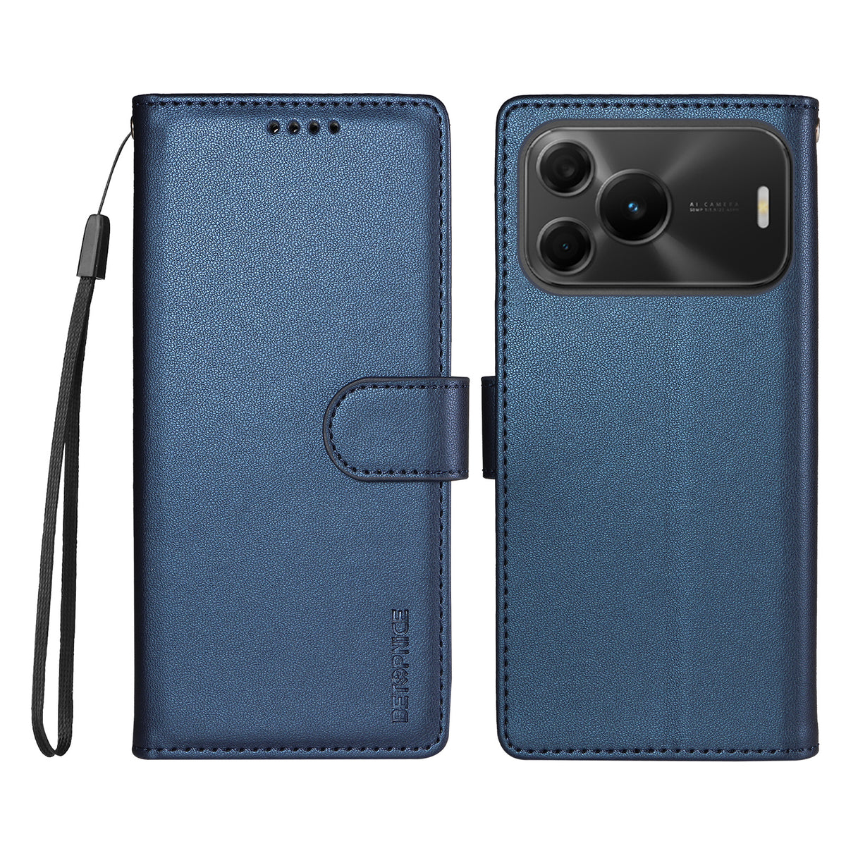 BETOPNICE för Huawei nova 16 SE 5G 006 Skal RFID-blockerande plånboksfodral i läder med handledsrem