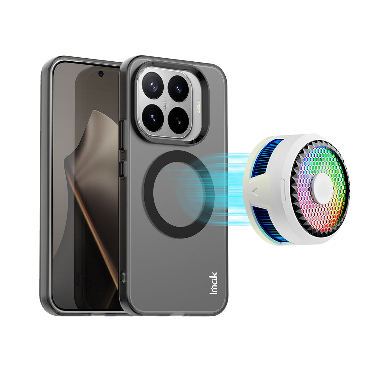 IMAK för Xiaomi 17T Magnetiskt Skal Godisfärgat Fallskyddande TPU + PET Bakstycke
