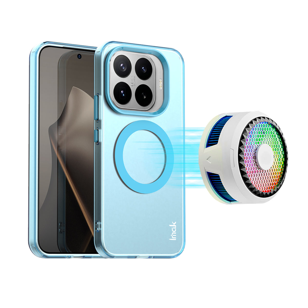 IMAK för Xiaomi 17T Magnetiskt Skal Godisfärgat Fallskyddande TPU + PET Bakstycke