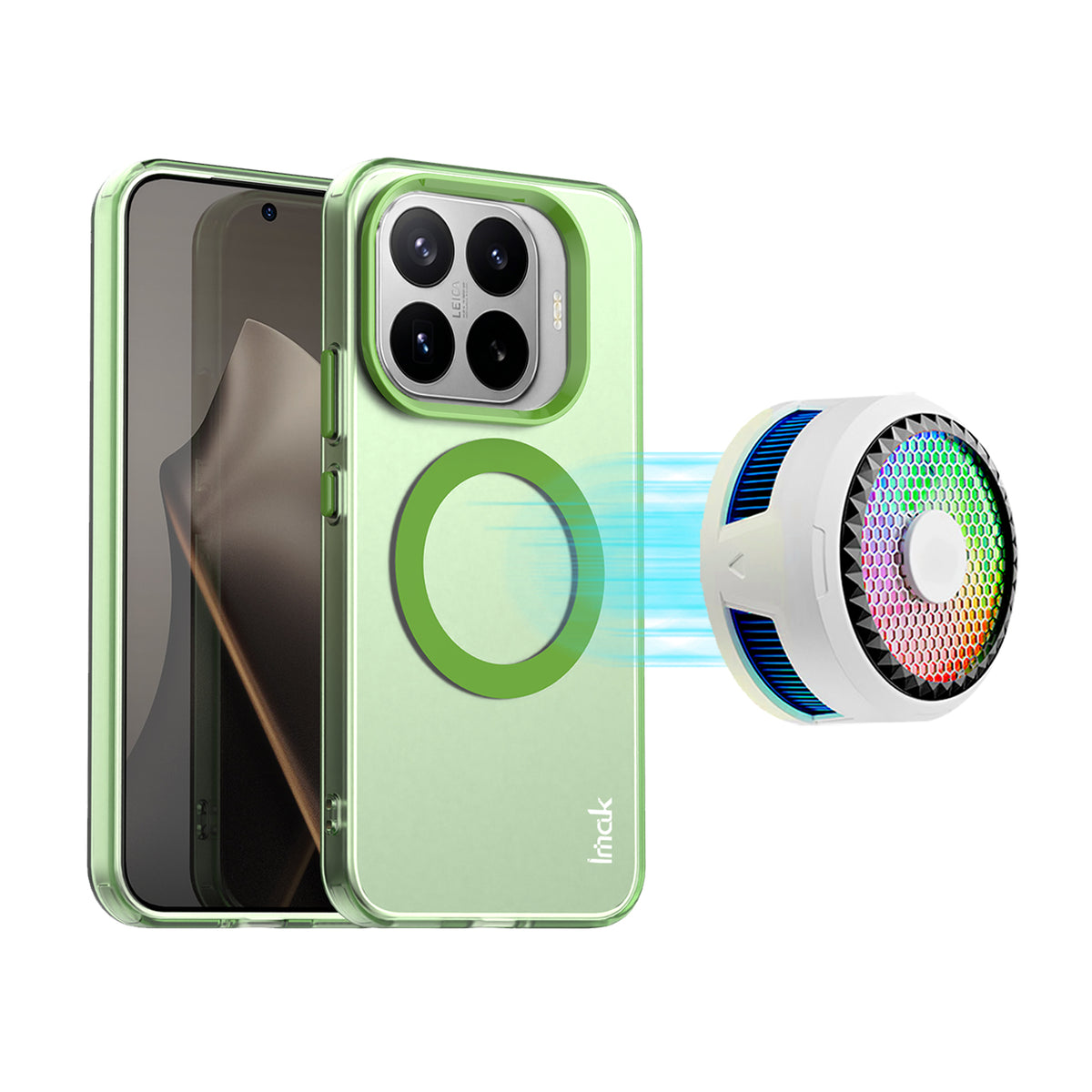 IMAK för Xiaomi 17T Magnetiskt Skal Godisfärgat Fallskyddande TPU + PET Bakstycke
