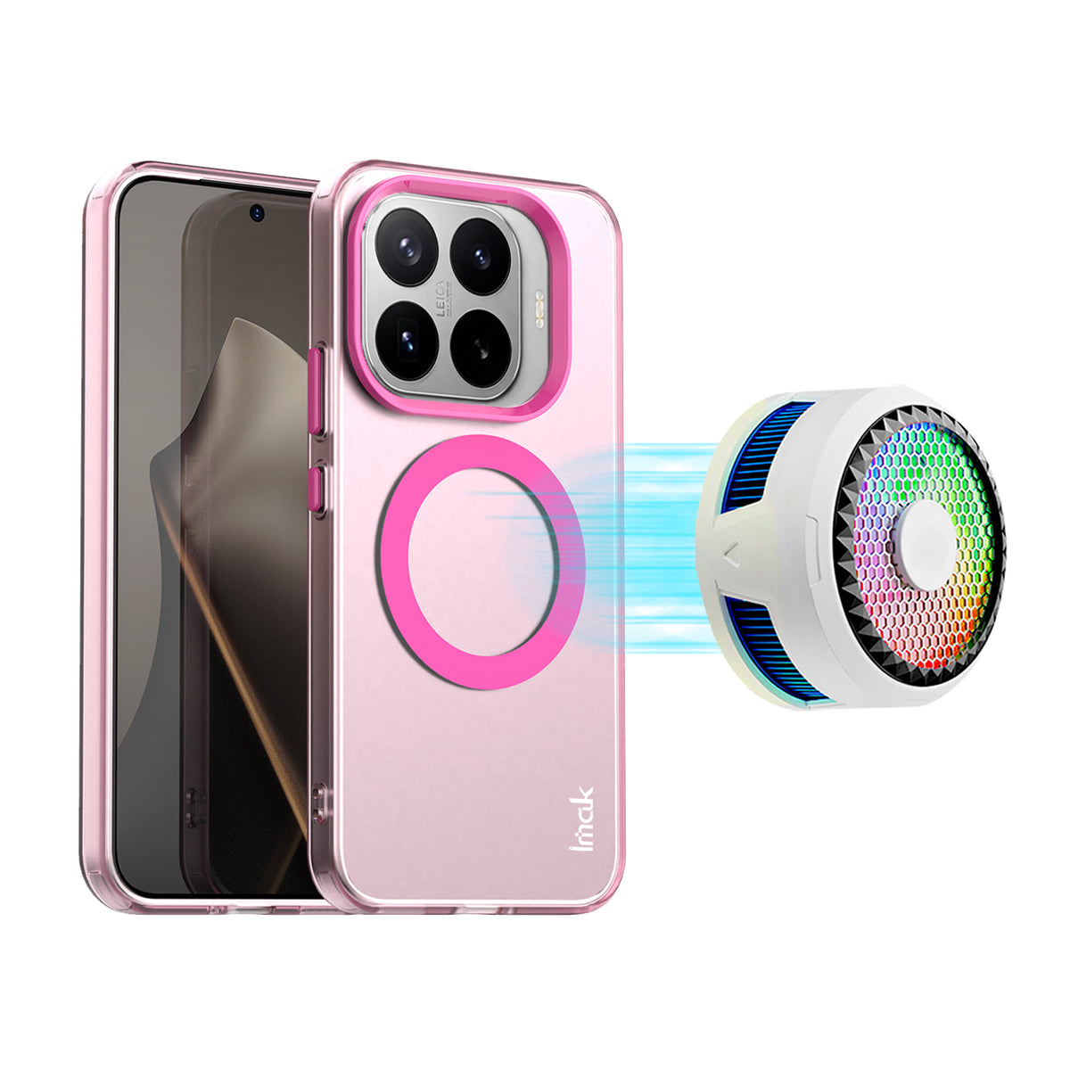 IMAK för Xiaomi 17T Magnetiskt Skal Godisfärgat Fallskyddande TPU + PET Bakstycke