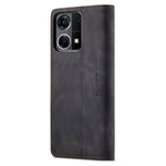 CASEME 013-serien för Oppo Reno7 4G / Reno8 4G / F21 Pro 4G PU-läder plånboksfodral magnetiskt självabsorberande stativ mobilfodral