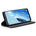 CASEME 013-serien för Oppo Reno7 4G / Reno8 4G / F21 Pro 4G PU-läder plånboksfodral magnetiskt självabsorberande stativ mobilfodral