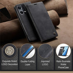 CASEME 013-serien för Oppo Reno7 4G / Reno8 4G / F21 Pro 4G PU-läder plånboksfodral magnetiskt självabsorberande stativ mobilfodral