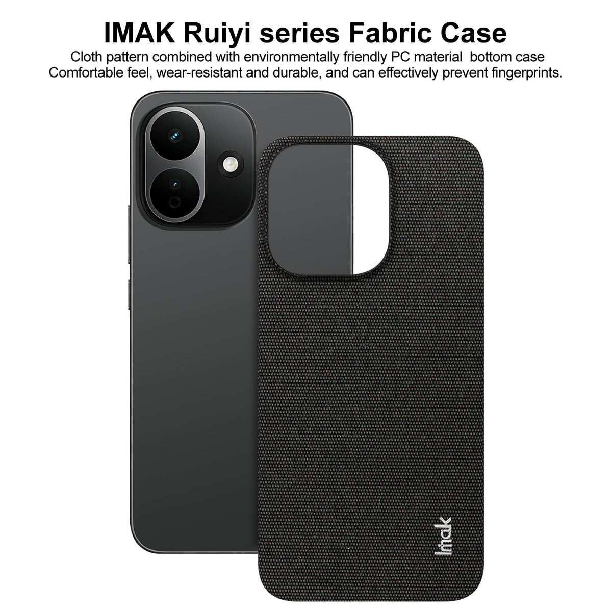 IMAK for Xiaomi Redmi Note 17 Pro 5G Ruiyi Series Case Fabric Texture Leather + PC Phone Back Cover