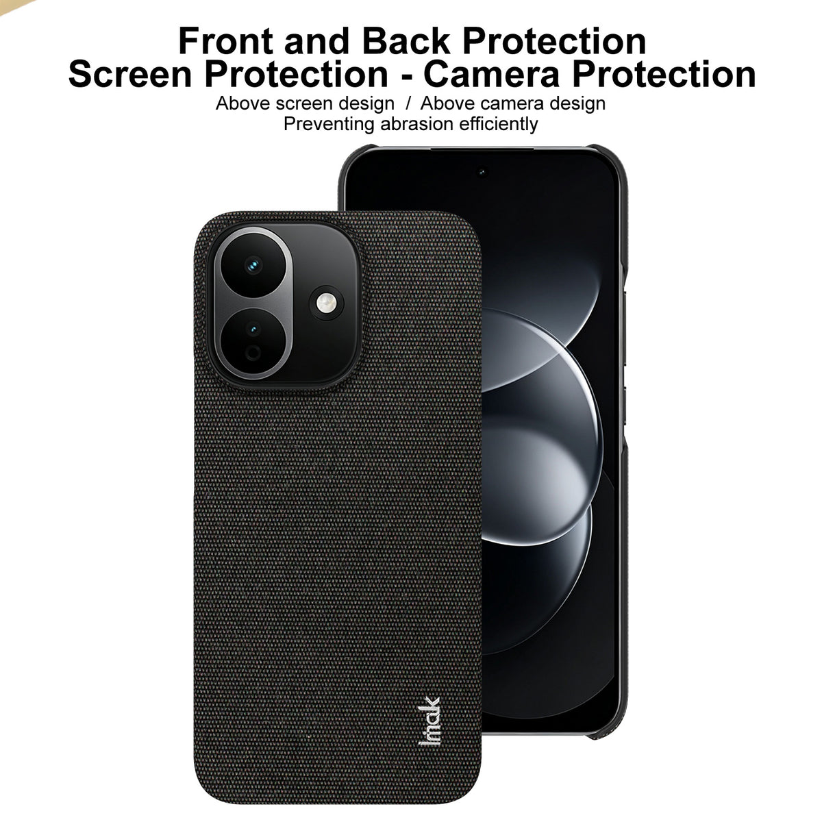 IMAK for Xiaomi Redmi Note 17 Pro 5G Ruiyi Series Case Fabric Texture Leather + PC Phone Back Cover