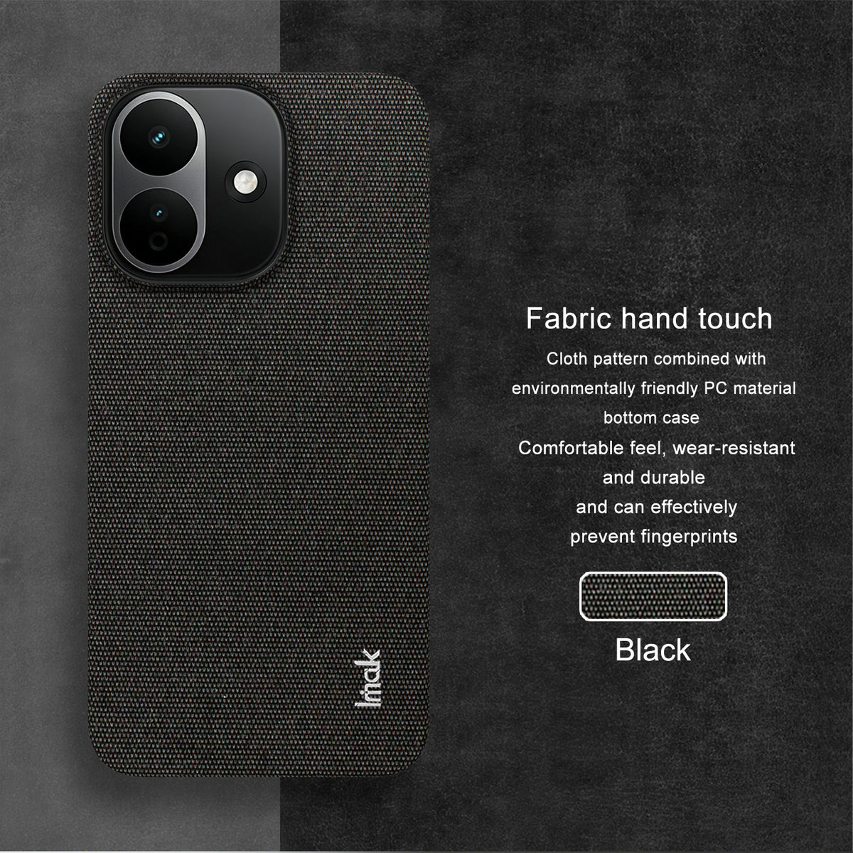 IMAK for Xiaomi Redmi Note 17 Pro 5G Ruiyi Series Case Fabric Texture Leather + PC Phone Back Cover