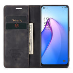 CASEME 013 Series for Oppo Reno8 5G (Global Version) PU Leather Drop-proof Wallet Case Magnetic Auto-absorbed Phone Stand Case