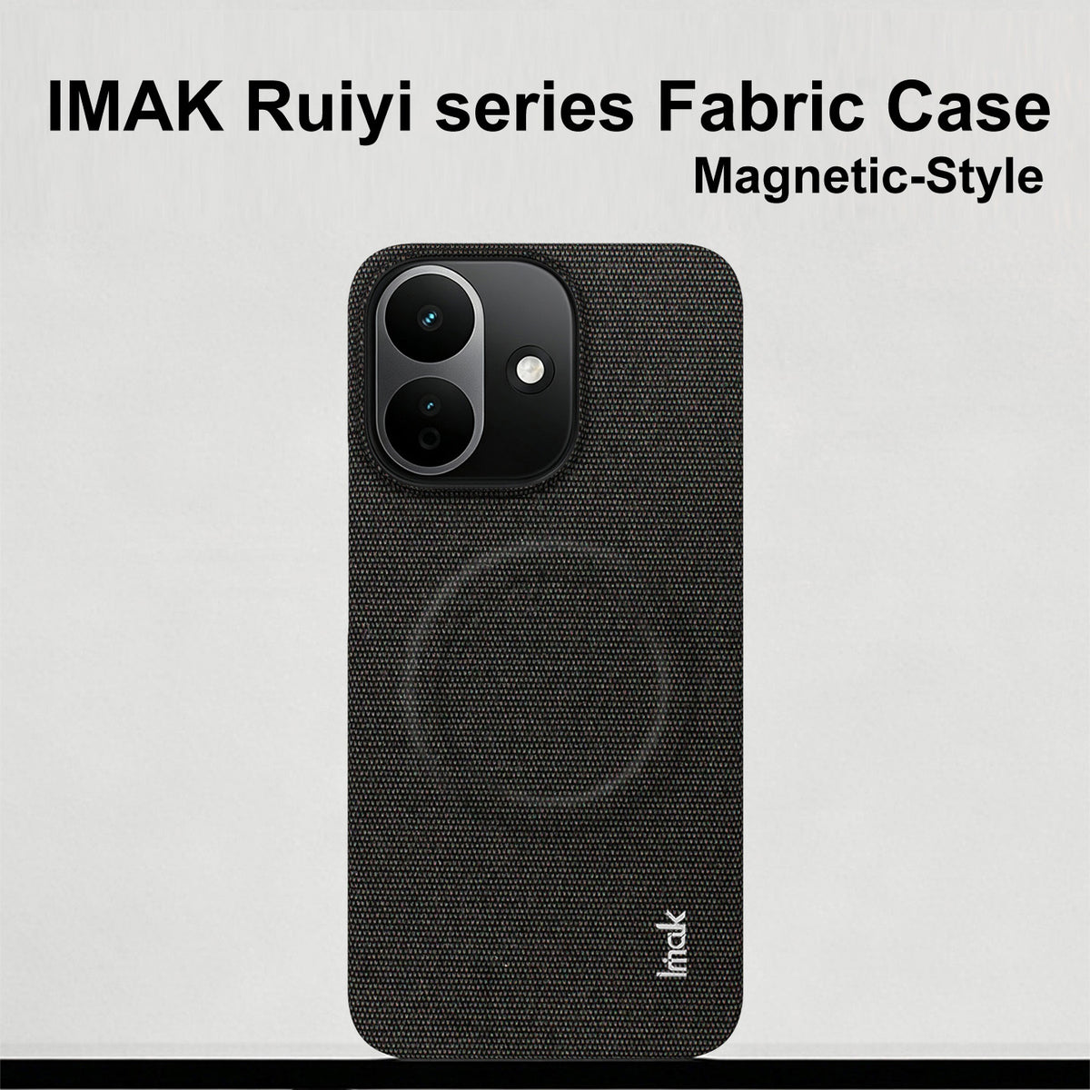 IMAK för Xiaomi Redmi Note 17 Pro 5G Ruiyi-serien Magnetiskt skal Tygstruktur Läder + PC-baksida för mobil