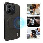 IMAK Ruiyi-seriens magnetiske cover i stof med tekstur, læder + PC-bagside til Xiaomi Redmi Note 17 5G (Global) / Xiaomi Redmi Note 17 (Indien/Kina) 5G / Xiaomi Redmi Note 17 4G (Global)