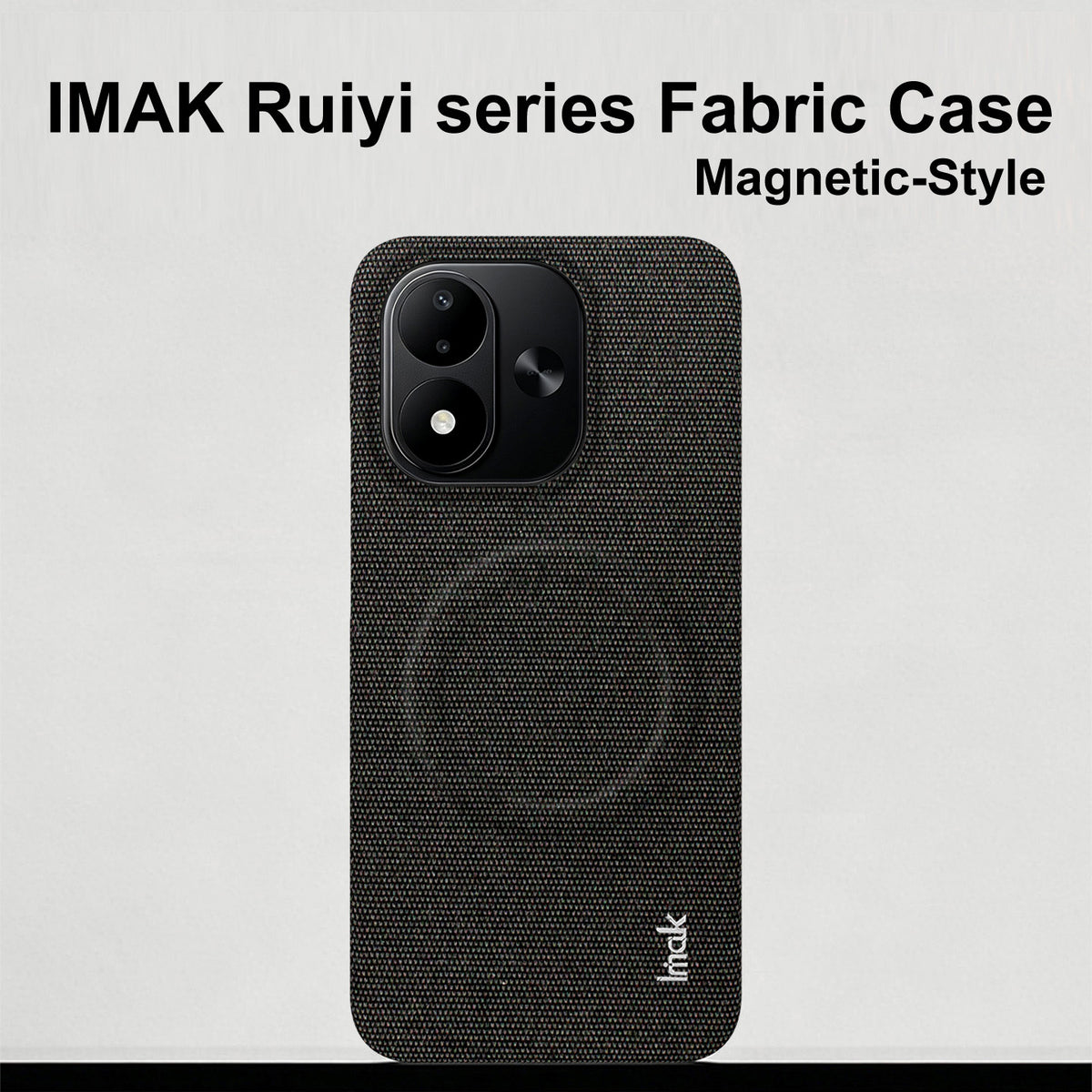 IMAK för Xiaomi Redmi Note 17 5G (Global) / Xiaomi Redmi Note 17 (Indien/Kina) 5G / Xiaomi Redmi Note 17 4G (Global) Ruiyi-serien Magnetiskt skal Tygstruktur Läder + PC-bakstycke för mobil