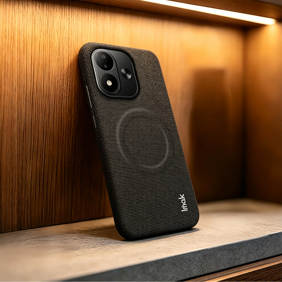 IMAK för Xiaomi Redmi Note 17 5G (Global) / Xiaomi Redmi Note 17 (Indien/Kina) 5G / Xiaomi Redmi Note 17 4G (Global) Ruiyi-serien Magnetiskt skal Tygstruktur Läder + PC-bakstycke för mobil