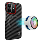 IMAK för Xiaomi Redmi Note 17 Pro 5G Ruiyi-serien Magnetiskt skal Kolfibertexturerat läder + PC-mobilskal