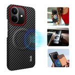 IMAK för Xiaomi Redmi Note 17 Pro 5G Ruiyi-serien Magnetiskt skal Kolfibertexturerat läder + PC-mobilskal