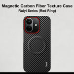IMAK för Xiaomi Redmi Note 17 Pro 5G Ruiyi-serien Magnetiskt skal Kolfibertexturerat läder + PC-mobilskal