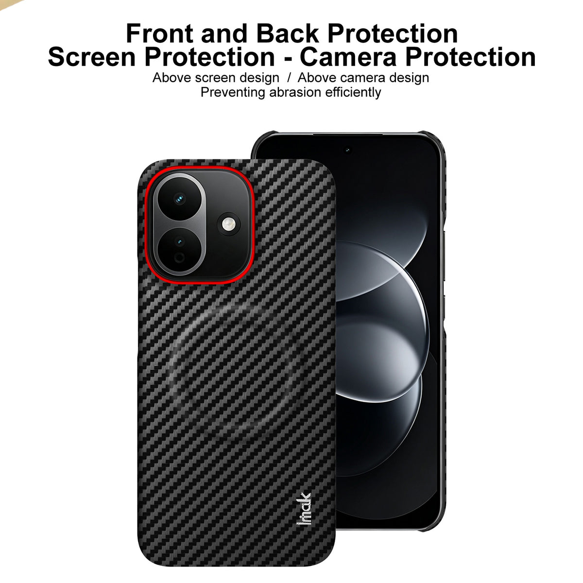 IMAK för Xiaomi Redmi Note 17 Pro 5G Ruiyi-serien Magnetiskt skal Kolfibertexturerat läder + PC-mobilskal