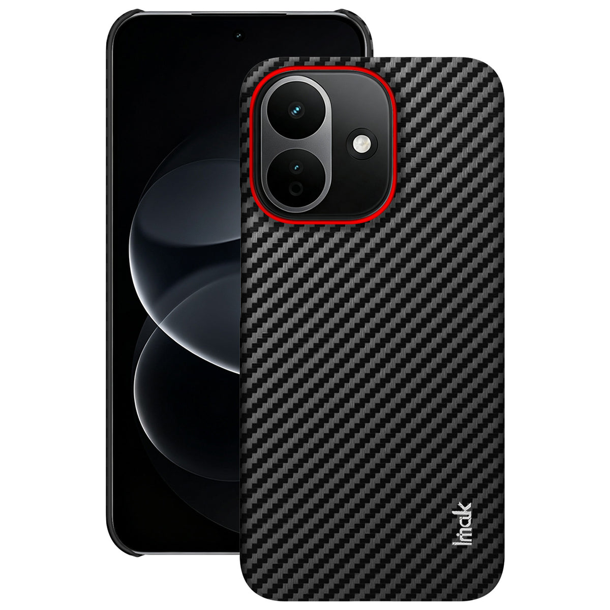 IMAK för Xiaomi Redmi Note 17 Pro 5G Ruiyi-seriens skal i kolfibertexturerat läder + PC-skyddsfodral
