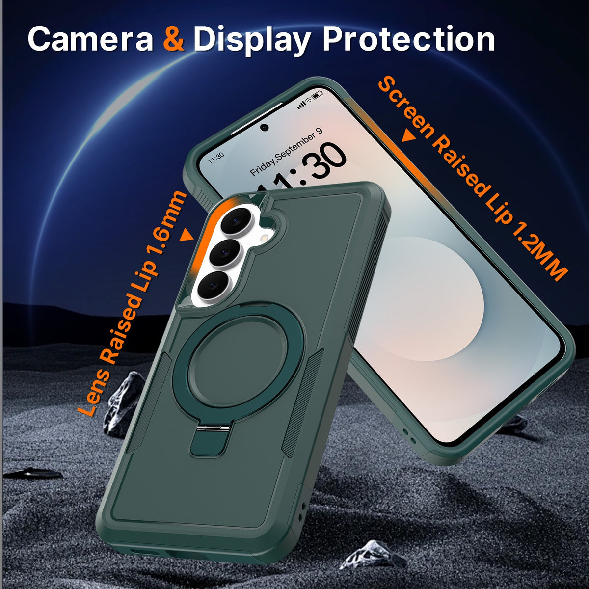 Samsung Galaxy A56 5G / Galaxy A36 5G / Galaxy A27 5G / Galaxy A37 5G skal magnetiskt roterbart stativ PC + TPU mobilskydd