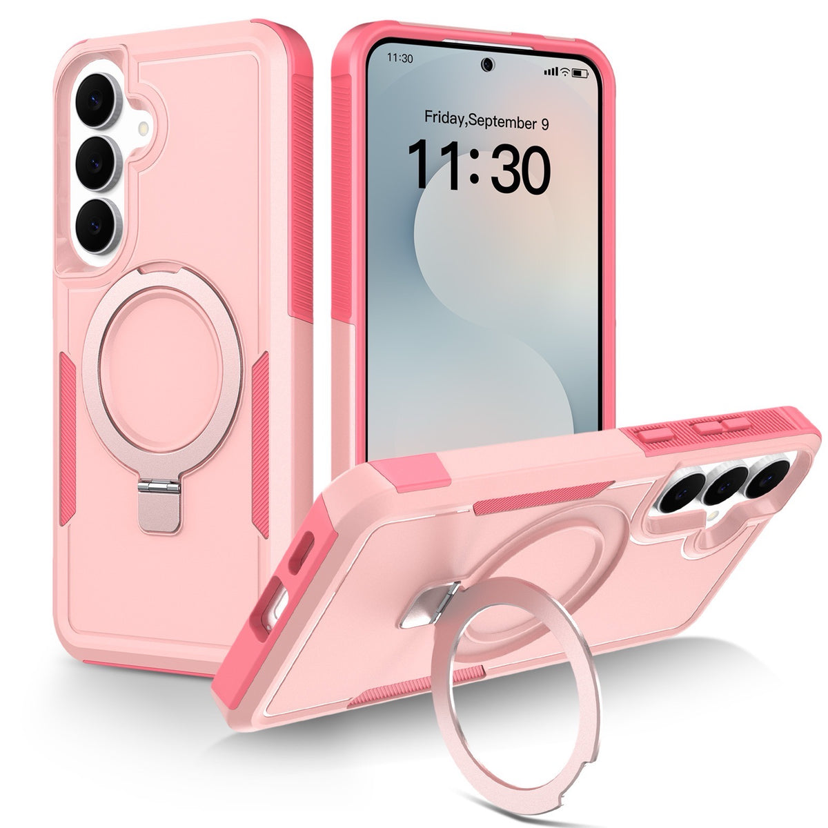 Magnetisk, drejeligt stativcover til Samsung Galaxy A56 5G / Galaxy A36 5G / Galaxy A27 5G / Galaxy A37 5G, PC + TPU-mobilbeskyttelse