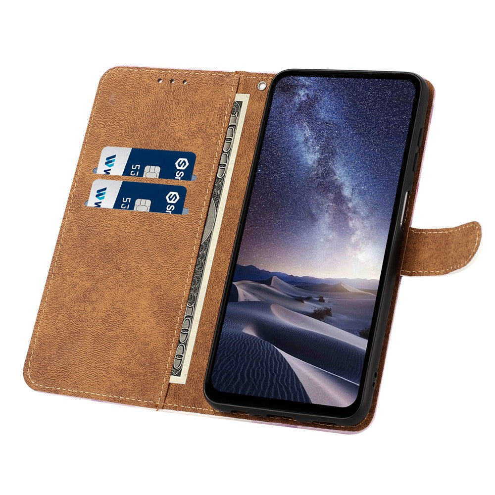 Plånboksfodral för Xiaomi Redmi Note 17 Pro Max 5G / 17 Pro+ 5G / 17 Pro 5G Mönstertryckt Flipstativ PU-lädermobilskal med handledsrem