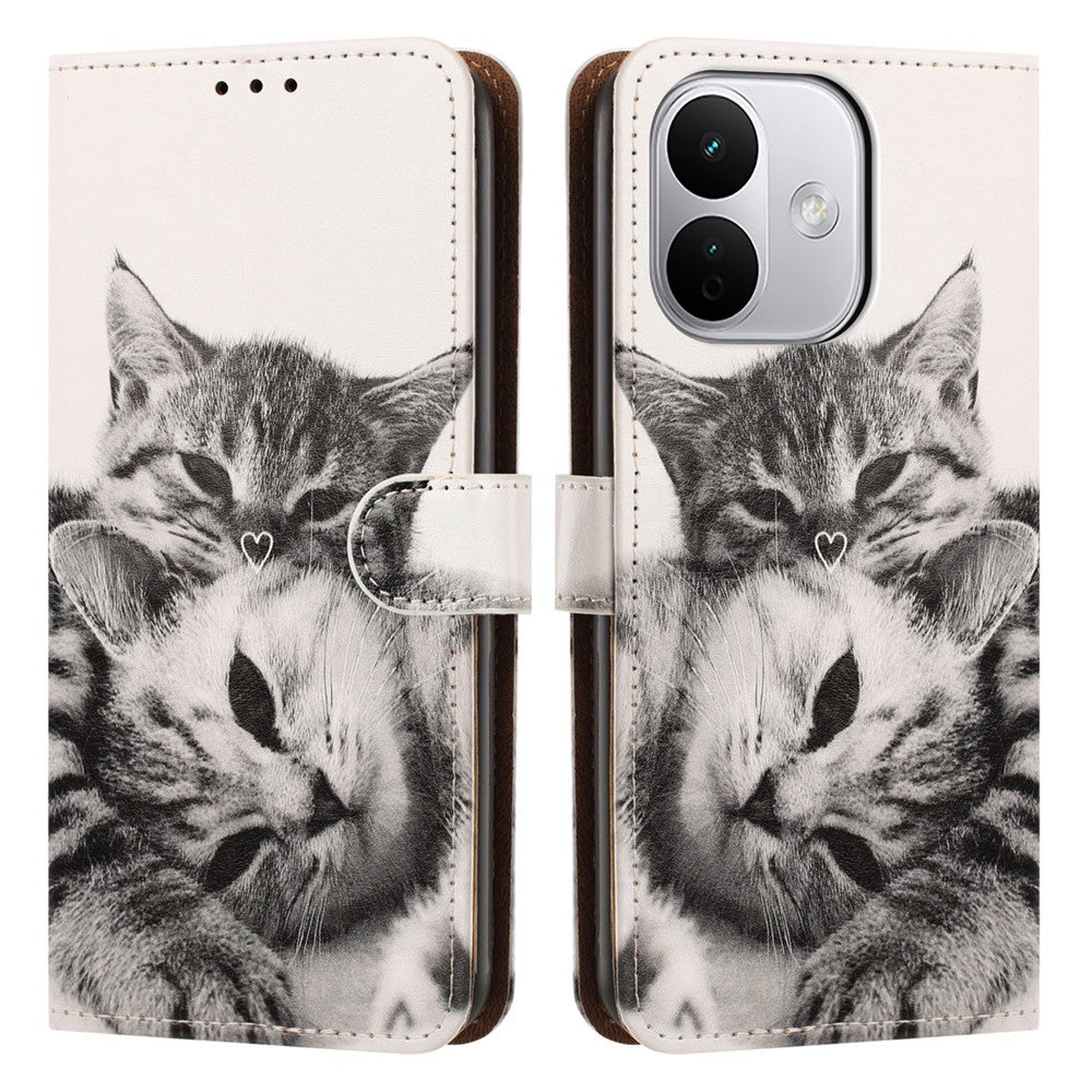 Wallet Case For Xiaomi Redmi Note 17 Pro Max 5G  /  17 Pro+ 5G  /  17 Pro 5G Pattern Printed Flip Stand PU Leather Phone Cover with Wrist Strap