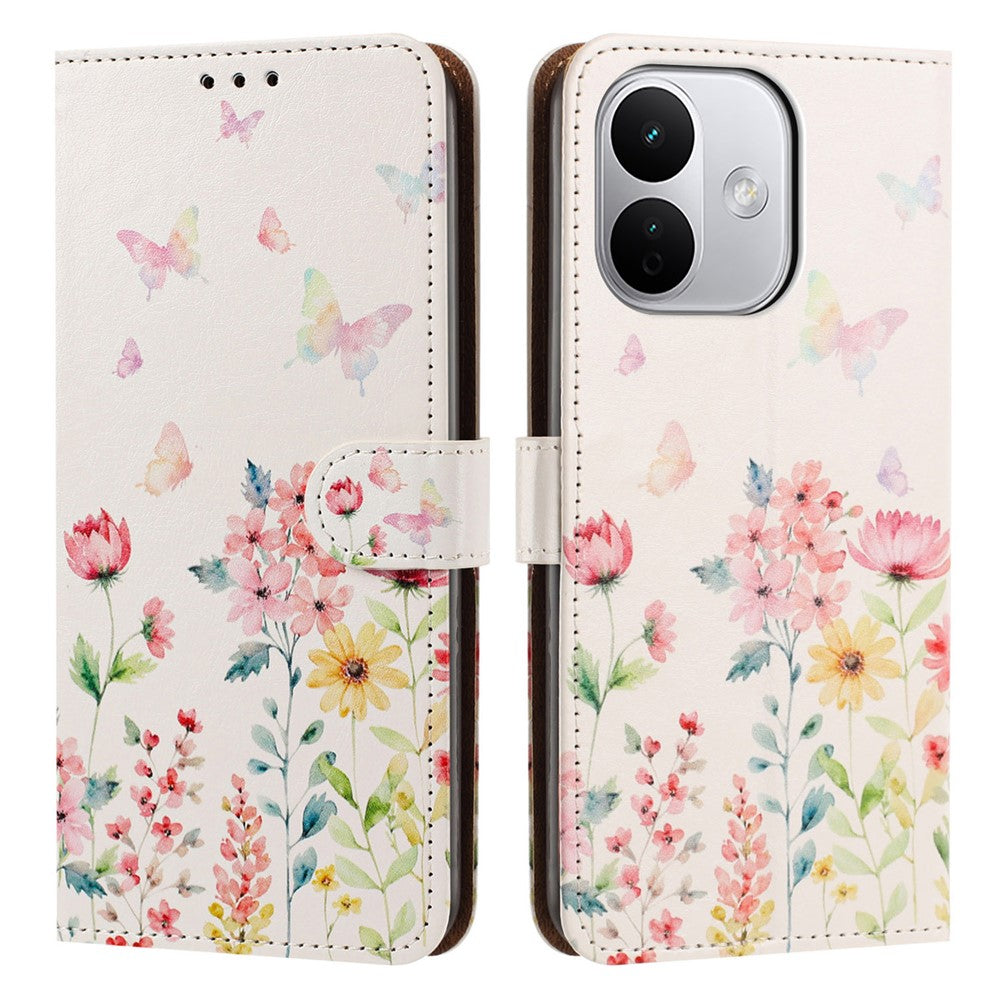 Plånboksfodral för Xiaomi Redmi Note 17 Pro Max 5G / 17 Pro+ 5G / 17 Pro 5G Mönstertryckt Flipstativ PU-lädermobilskal med handledsrem
