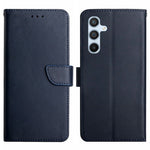 HT02 Nappa Texture Phone Cover for Samsung Galaxy A34 5G, Magnetic Clasp Genuine Leather Wallet Stand Anti-scratch Flip Phone Case
