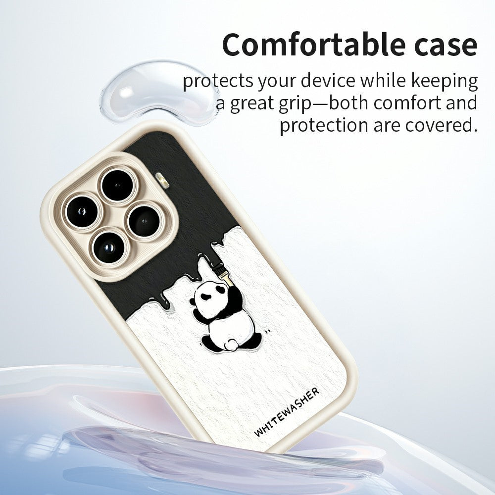 Xiaomi 17T mobilskal TPU Gummerat Antihalk Vitkalkning Panda Mönster Baksida