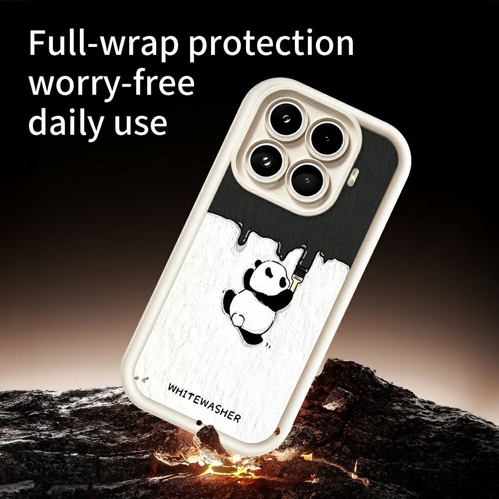 Xiaomi 17T mobilskal TPU Gummerat Antihalk Vitkalkning Panda Mönster Baksida