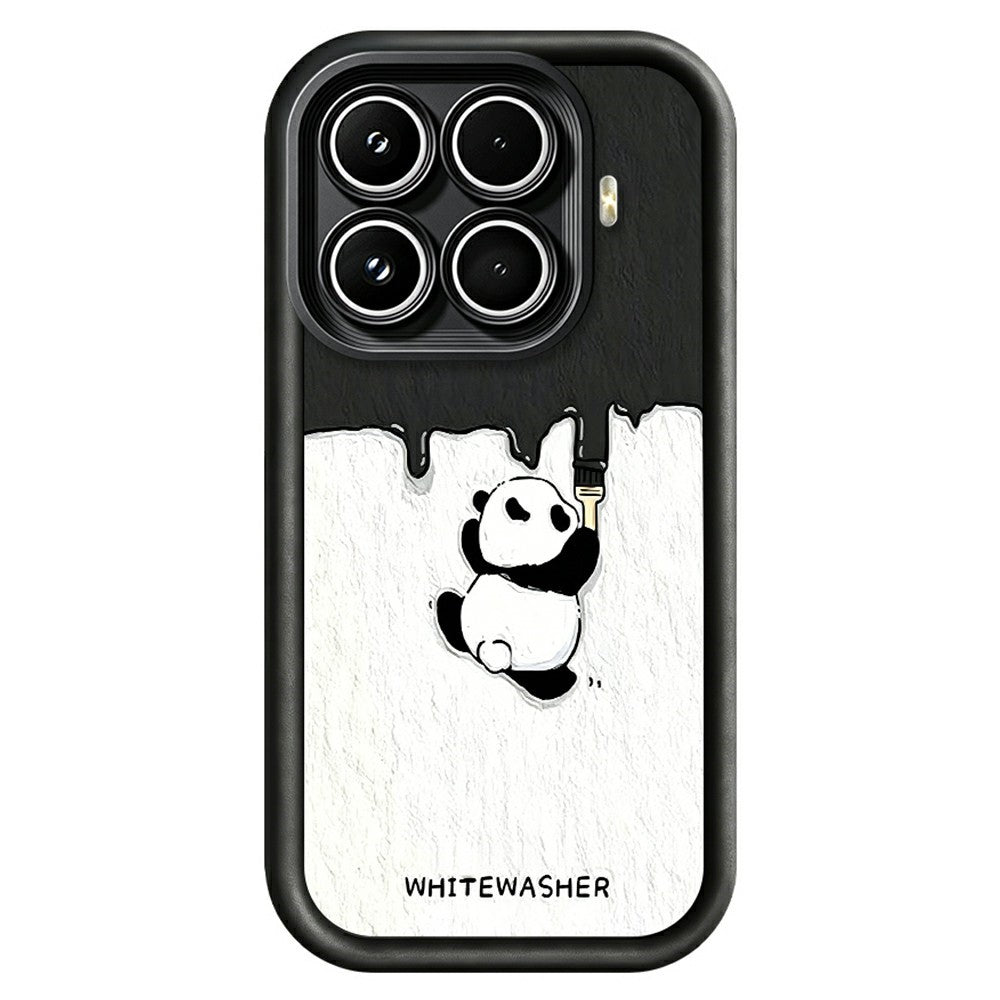 Xiaomi 17T mobilskal TPU Gummerat Antihalk Vitkalkning Panda Mönster Baksida