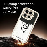 For Xiaomi 17T Pro Phone Case TPU Rubberized Anti-Slip Whitewasher Panda Pattern Back Cover
