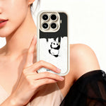 For Xiaomi 17T Pro Phone Case TPU Rubberized Anti-Slip Whitewasher Panda Pattern Back Cover