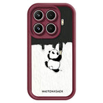 For Xiaomi 17T Pro Phone Case TPU Rubberized Anti-Slip Whitewasher Panda Pattern Back Cover