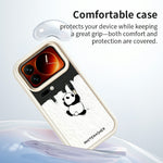 For Xiaomi 17 Pro Phone Case TPU Rubberized Anti-Slip Whitewasher Panda Pattern Back Cover