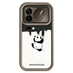 For Xiaomi 17 Pro Phone Case TPU Rubberized Anti-Slip Whitewasher Panda Pattern Back Cover