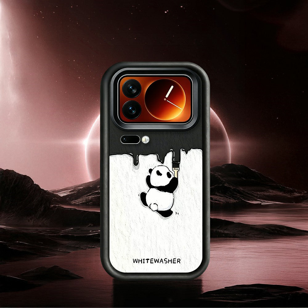 Xiaomi 17 Pro Max mobilskal TPU Gummerat Antihalk Vitkalkande Panda Mönster Baksida