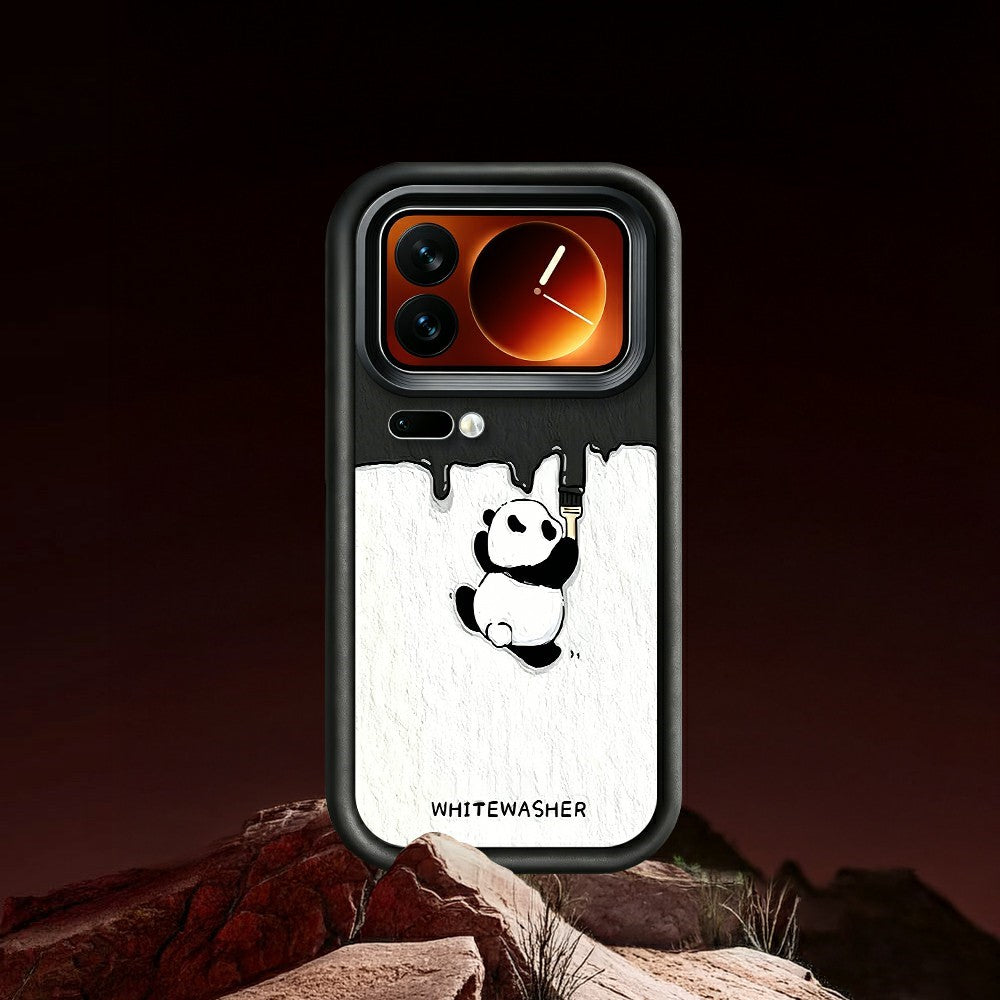 Xiaomi 17 Pro Max mobilskal TPU Gummerat Antihalk Vitkalkande Panda Mönster Baksida