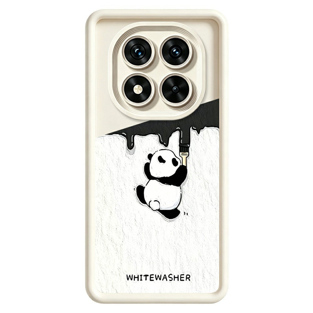 For Xiaomi Redmi Note 15 Pro 5G (Global) Phone Case TPU Rubberized Anti-Slip Whitewasher Panda Pattern Back Cover