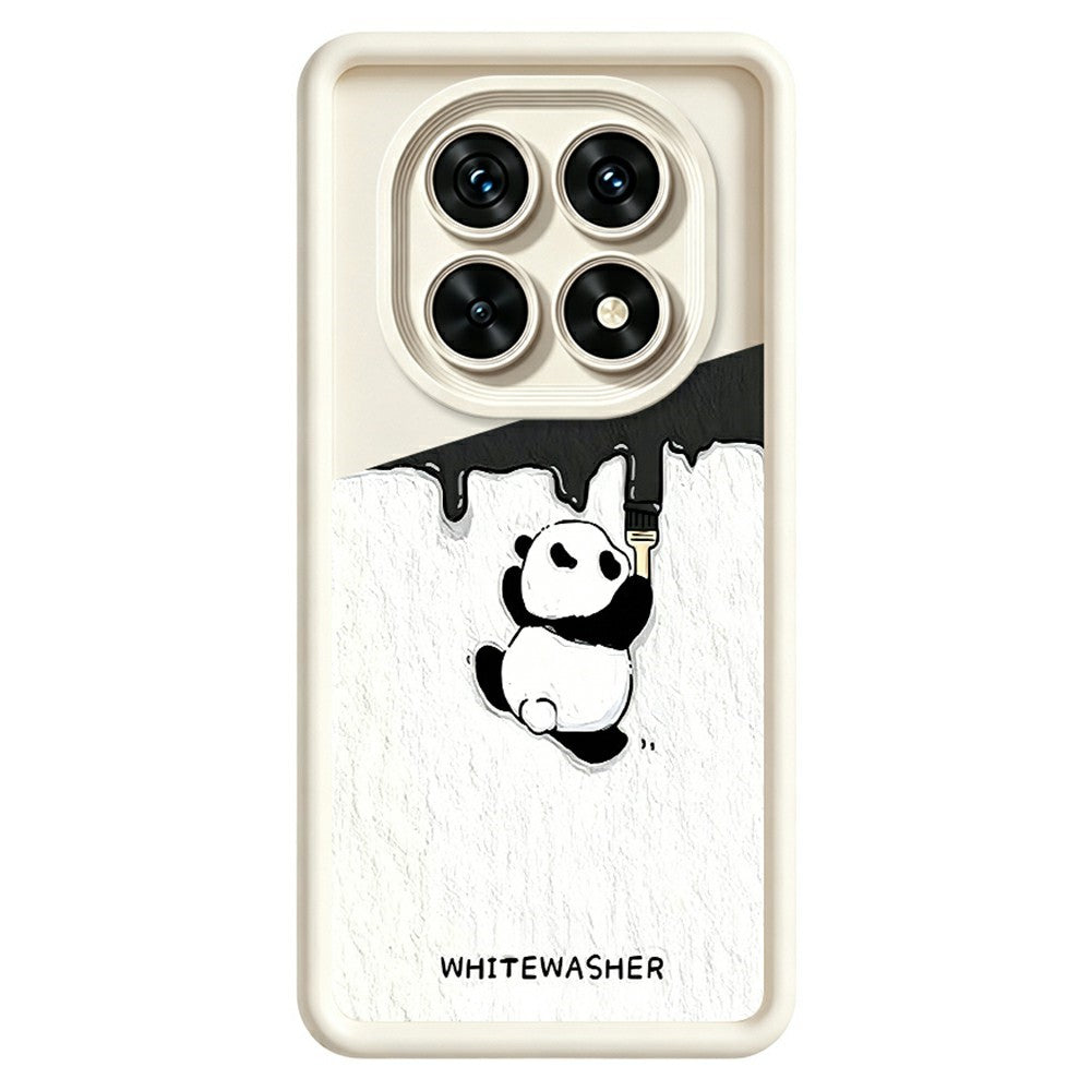 Phone Case for Xiaomi Redmi Note 15 5G (Global) / Note 15 4G (Global) / Poco M8 5G , TPU Rubberized Anti-Slip Whitewasher Panda Pattern Back Cover