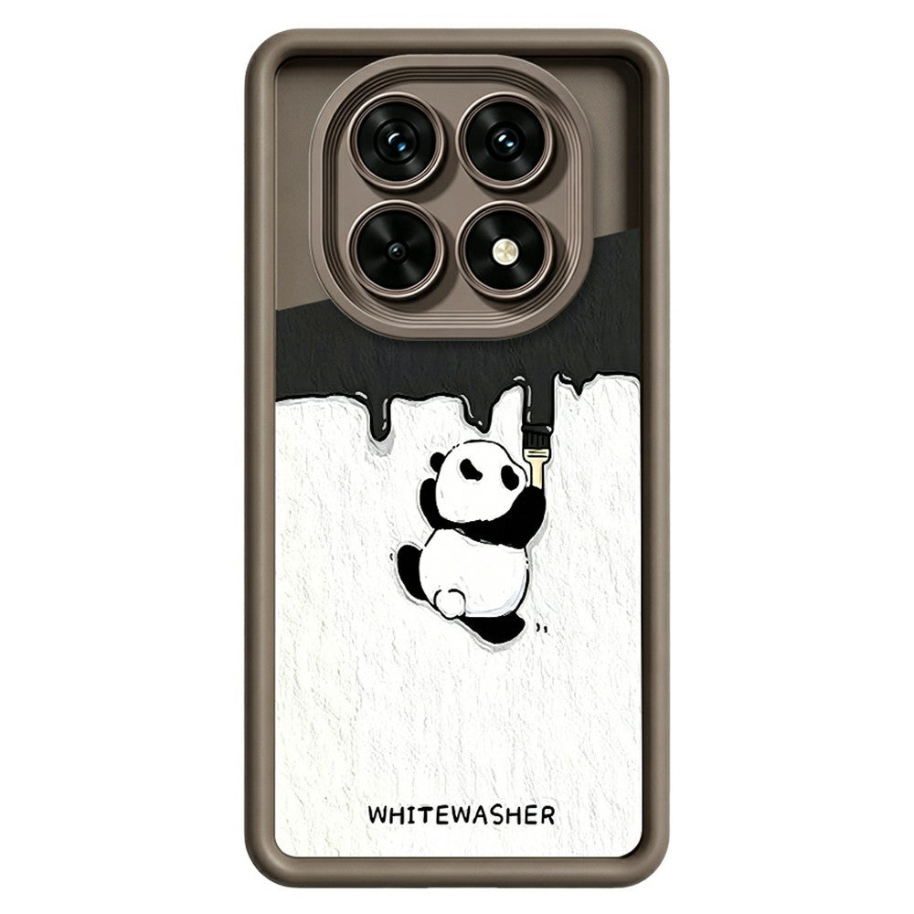 Phone Case for Xiaomi Redmi Note 15 5G (Global) / Note 15 4G (Global) / Poco M8 5G , TPU Rubberized Anti-Slip Whitewasher Panda Pattern Back Cover