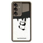Samsung Galaxy S26+ mobilskal TPU Gummerat Antihalk Vitkalkande Panda Mönster Baksida