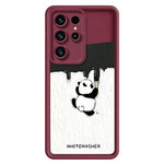 Samsung Galaxy S26 Ultra mobilskal TPU Gummerat Antihalk Vitkalkning Panda Mönster Baksida