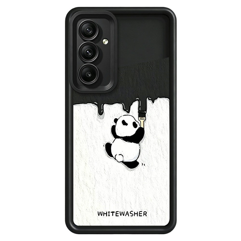 Samsung Galaxy A57 5G mobilskal TPU Gummerat Antihalk Vitkalkning Panda Mönster Baksida