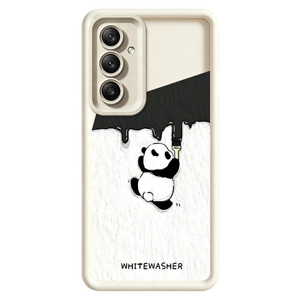 Samsung Galaxy A56 5G mobilskal TPU Gummerat Antihalk Vitkalkning Panda Mönster Baksida