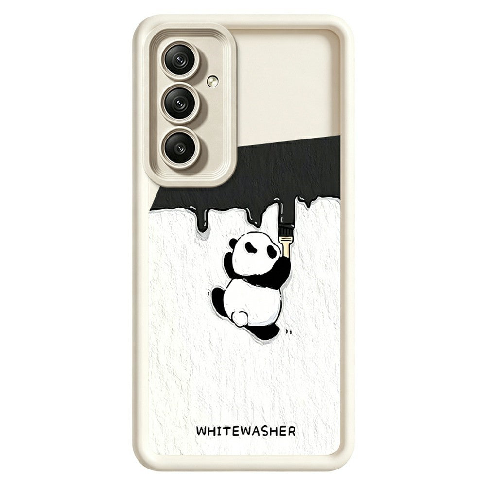 Samsung Galaxy A37 5G mobilskal TPU Gummerat Antihalk Vitkalkning Panda Mönster Baksida