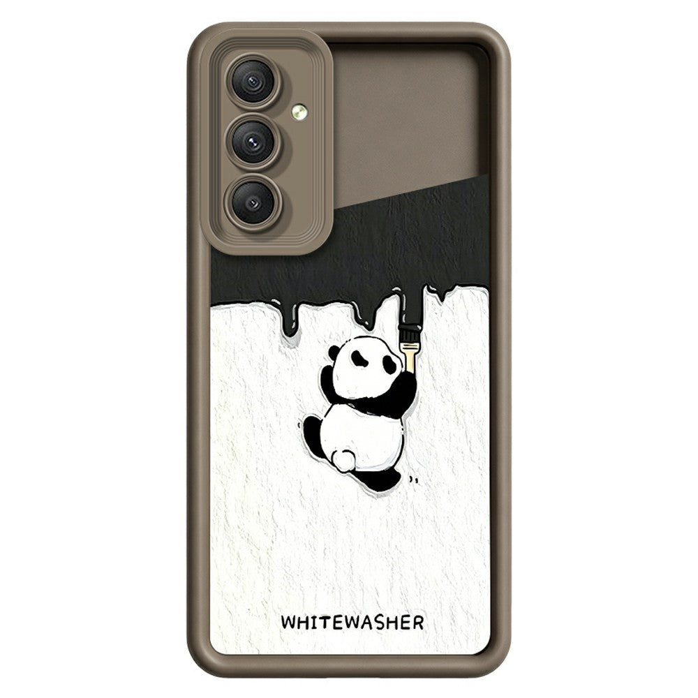 Samsung Galaxy A37 5G mobilskal TPU Gummerat Antihalk Vitkalkning Panda Mönster Baksida