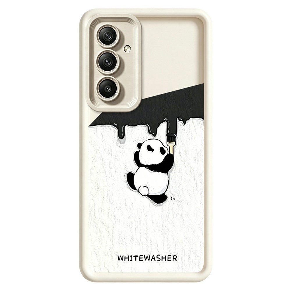 Samsung Galaxy A36 5G mobilskal TPU Gummerat Antihalk Vitkalkning Panda Mönster Baksida