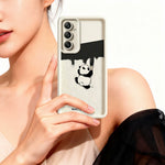 Samsung Galaxy A36 5G mobilskal TPU Gummerat Antihalk Vitkalkning Panda Mönster Baksida